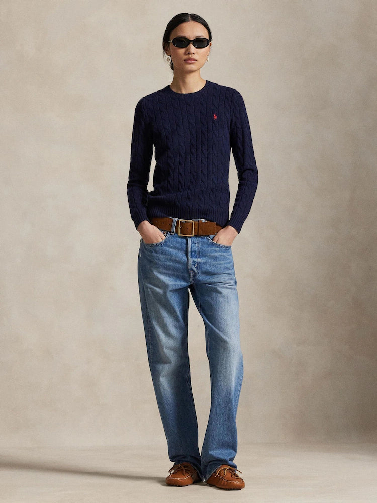 RL Navy Cable Jumper